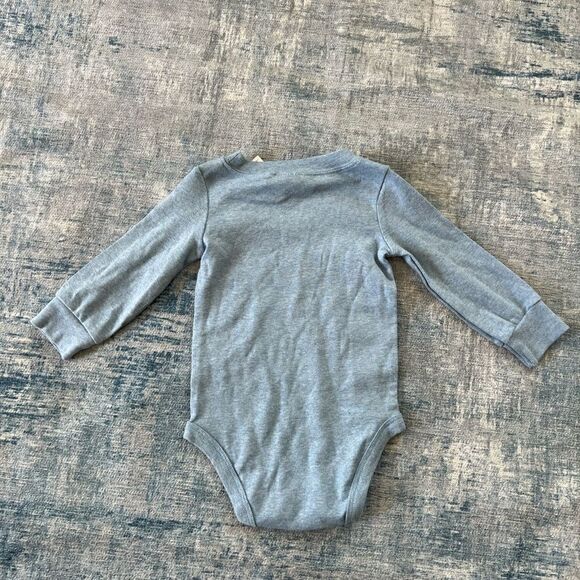 NWOT! Carter's Blue Felt Excavator Long Sleeve Body Suit 9 Months - Picture 2 of 5